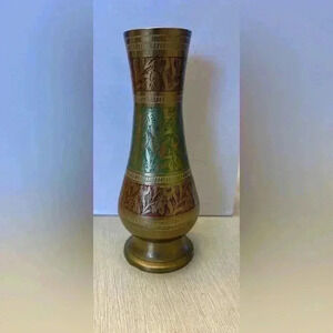 Vintage Solid Brass Vase